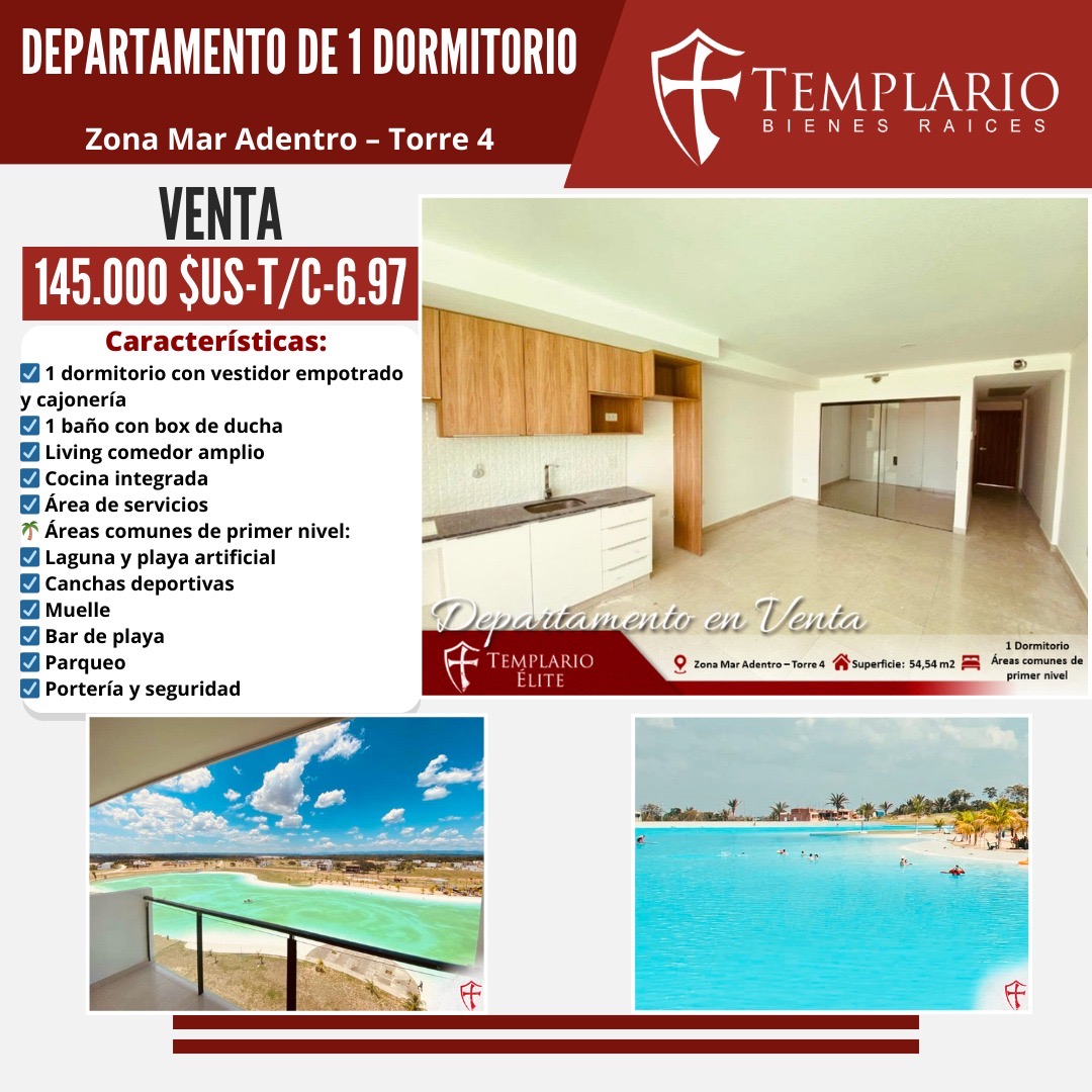 DEPARTAMENTO DE 1 DORMITORIO A ESTRENAR MAR ADENTRO 