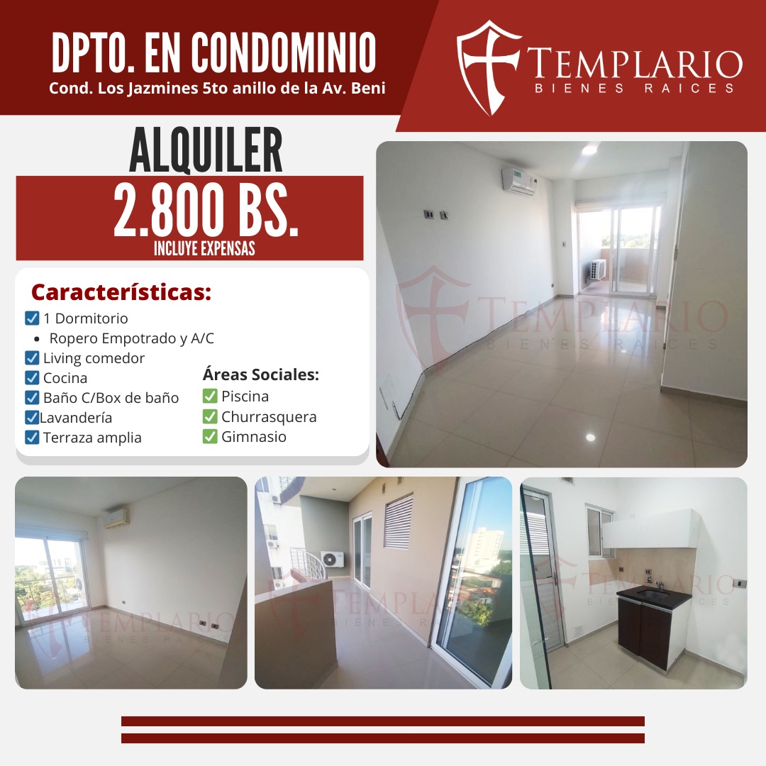 Departameto en alquiler zona norte 