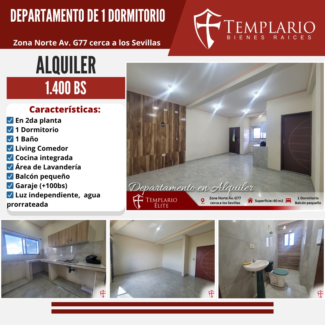 Departamento en Alquiler zona g77