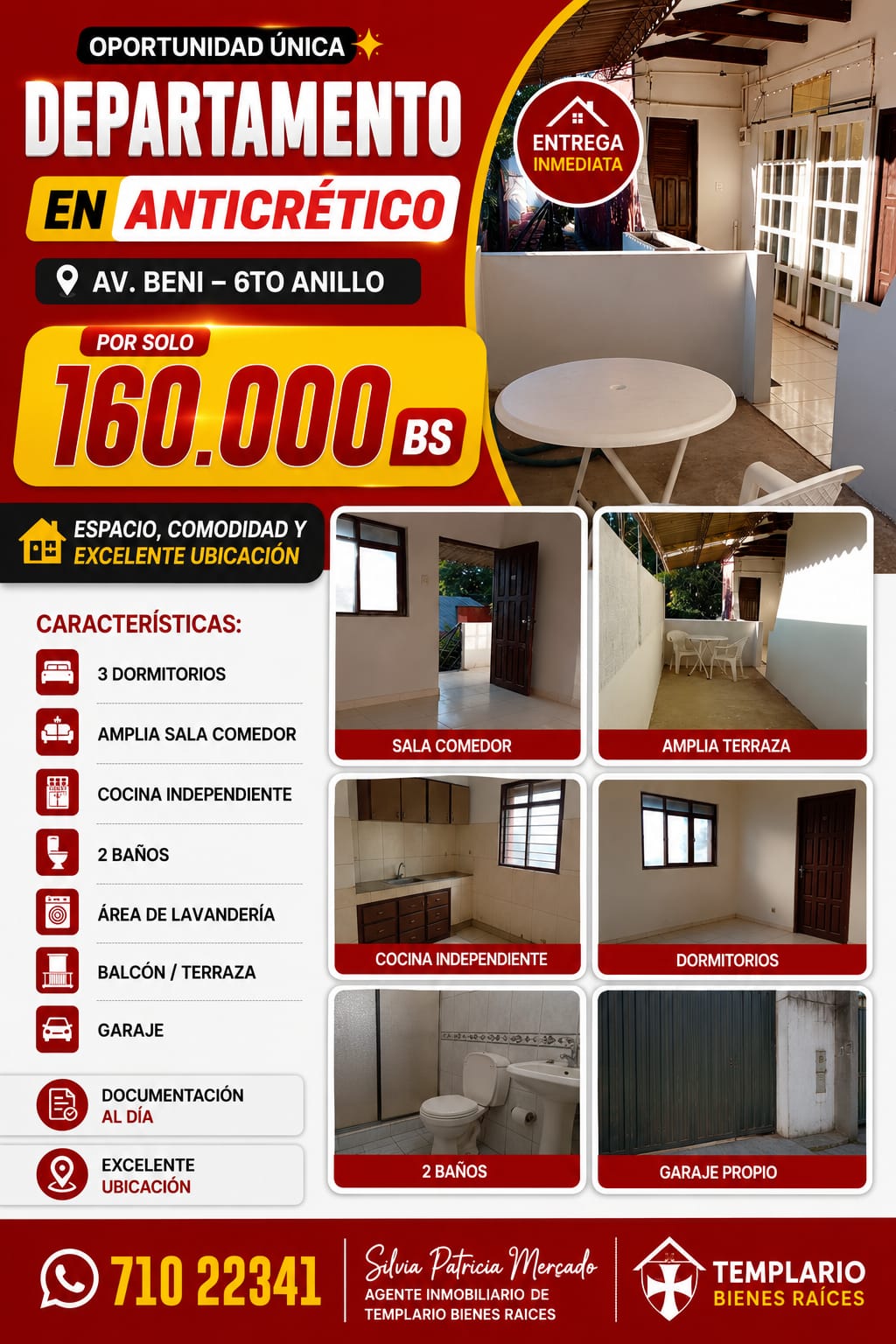 DEPARTAMENTO  EN ANTICRETICO